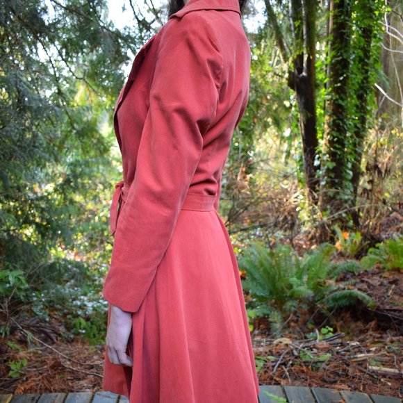 Vintage Princess Cut Trench Coat - Picture 3 of 6
